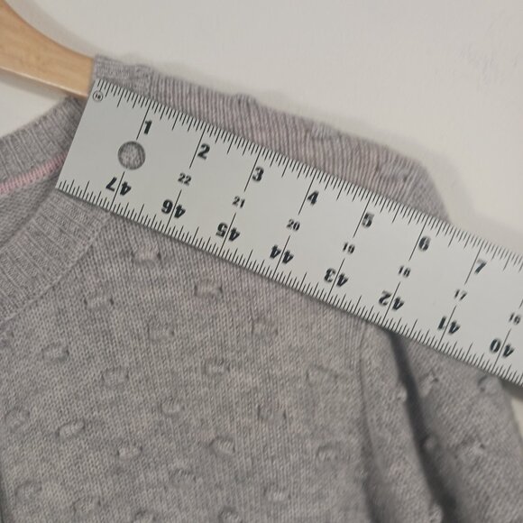 Isaac Mizrahi, NWOT Gray Cashmere Cardigan Sweater Bubble Texture,  LRG, Classic - Picture 12 of 16